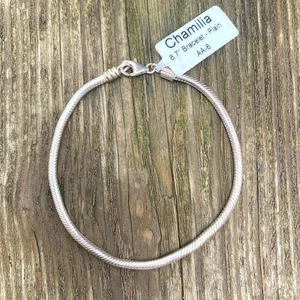 Chamilia Authentic 8.7” Inch Sterling Silver Bracelet NWT - Picture 1 of 3