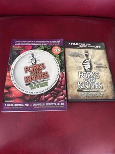 Forks Over Knives: The Plant-Based Way to Health paperback Book + DVD Movie Set - Picture 1 of 5
