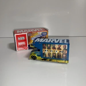 USED H510 Tomica MARVEL T.U.N.E AD TRUCK Avengers Infinity War Model Car - Picture 1 of 16