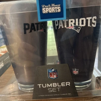   Set of 2 New England Patriots - Travel TUmbler 20oz. shatter-proof acrylic new - Image 1 of 4