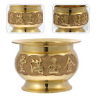Tibetan Crystal Ash Jar with Brass Cone for Worship