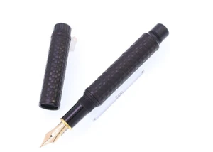 PLATINUM Fountain Pen Izumo 1 Kozame Black Bamboo Nib F 18K - Picture 1 of 14