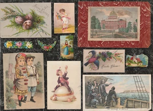 Lot 11 Pieces Victorian Era Paper Ephemera for Junk Journals Scrapbooks Art etc - Picture 1 of 4