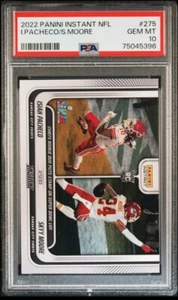 2022 PANINI INSTANT Chiefs SUPER BOWL ROOKIE ISIAH PACHECHO SKYY MOORE PSA 10 - Picture 1 of 5