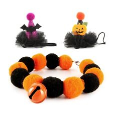Lovely Costume with Pumpkin/ Bat Hat and Pompoms Necklace for Festival Party