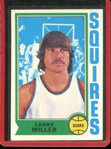 1974 Topps Basketball # 213 Larry Miller (NM+) Near Mint Plus - Picture 1 of 2