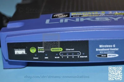 Linksys WRT54GS v3 54 Mbps Wireless-G Broadband 4-Port 10/100 Router w/ Adapter - Image 1 of 4
