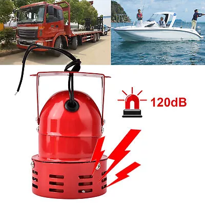 Electric Truck Motor Driven Alarm Wired Automotive Air Raid Horn Red Siren Alarm • 10.38£