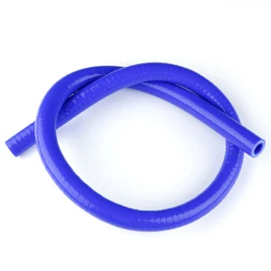 Blue 5/16"(8MM) 1 METER LONG STRAIGHT 3-PLY SILICONE RADIATOR COUPLER HOSE - Picture 1 of 4