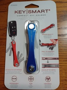 KeySmart - Aluminum Compact Key Holder and Keychain Organizer - Blue - Picture 1 of 2