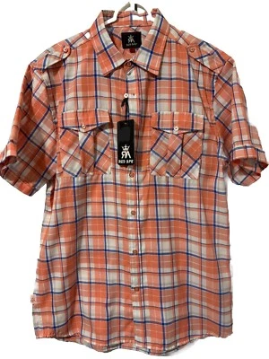 NWT Red Ape Mens Shirt  XLarge Short Sleeve Button Up Coral Pink - Image 1 of 4