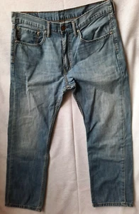 Levi's 505 Straight Fit Men's Blue Jeans 34x29 (Measured: 35x27) - Picture 1 of 7