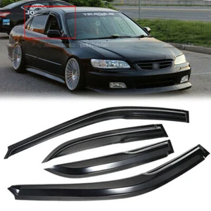 For 1998-2002 Honda Accord Mugen Style Window Visor Vent Rain Guards Deflector - Picture 1 of 13