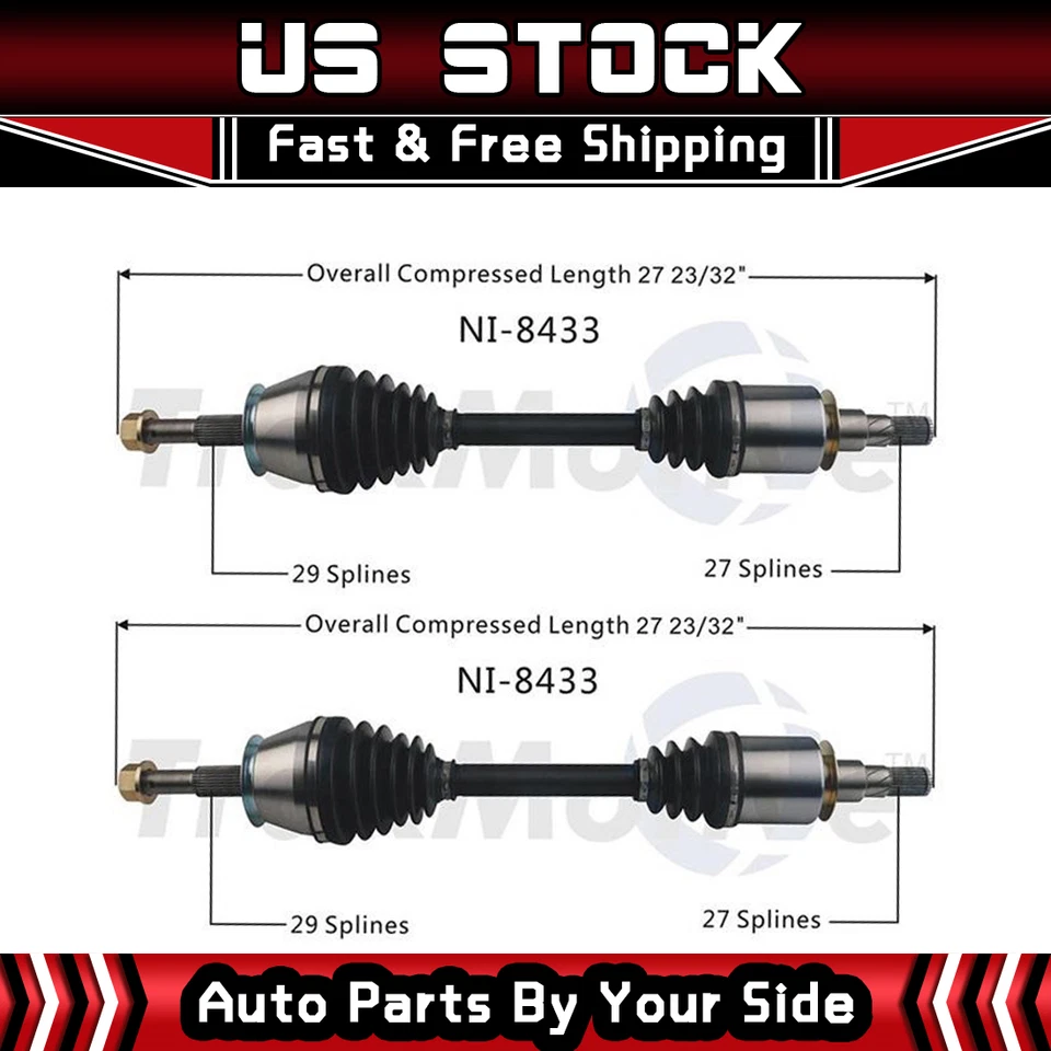 2 TrakMotive Front CV Axle Shaft Fits 2012-2013 INFINITI QX56 - Image 1 of 3