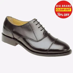 Kensington Embleton Mens Classic Leather Fashion Smart Oxfords Black - Picture 1 of 1
