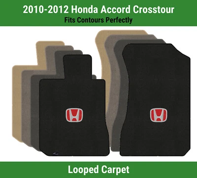 Lloyd Loop Front Mats for '10-12 Accord Crosstour w/Red on Black Honda H - Image 1 of 4