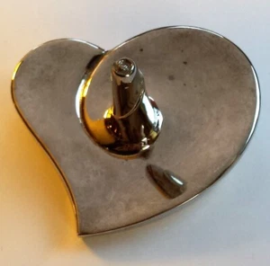 GODINGER SILVERPLATE HEART SHAPED RING HOLDER STAND ART DECO - Picture 1 of 6