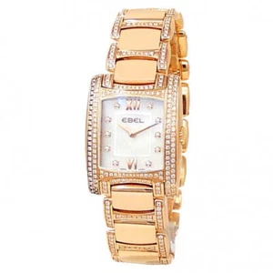 Ebel Brasilia Lady Joaillerie 18k Rose Gold Quartz Diamonds Ladies Watch 1290088 - Picture 1 of 5