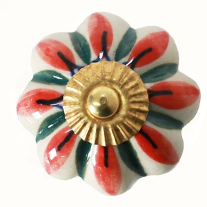 Möbelknopf Möbelgriff Möbelknöpfe Keramik Möbelknäufe Griff Knäufe XL 102 Gold # - Bild 1 von 2