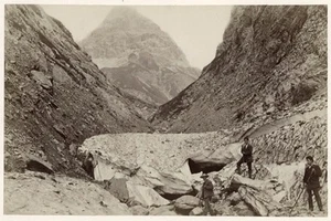 Mountaineers Muttenkopf Sperrbach Tobel Madelejoch 1885 impresión de albúmina Austria - Imagen 1 de 2