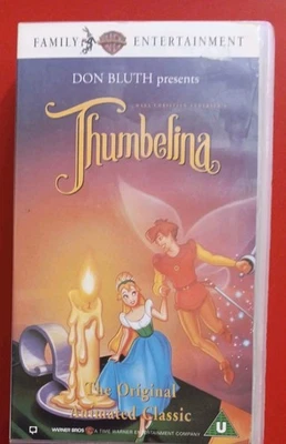 Thumbelina VHS Don Bluth Kids Video TESTED  - Image 1 of 3