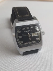 Vintage wristwatch Raketa TV TANK USSR cal. 2628 H SERVICE - Picture 1 of 9