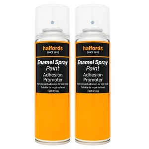 2 x Halfords Enamel Spray Paint Adhesion Promoter Fast Drying 300ml - Picture 1 of 2