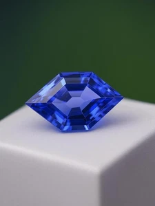9.32 Ct Natural Fancy Lustrous Blue Tanzanite Certified Flawless Gemstone - Picture 1 of 5