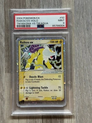 2004 Pokemon EX Team Magma vs Team Aqua Raikou ex Holo #92 PSA 9 Mint - Image 1 of 4