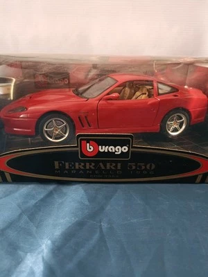 Bburago Burago 1:18 FERRARI 550 MARANELLO 1996 ROSSA in Metallo cod. 3364 MIB - Immagine 1 di 4