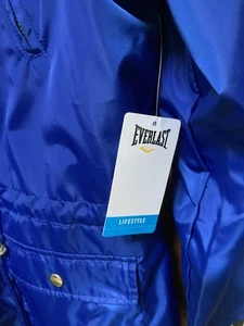 Everlast Hooded Rain Water Proof Jacket Size Large Royal Blue - New - Picture 1 of 9