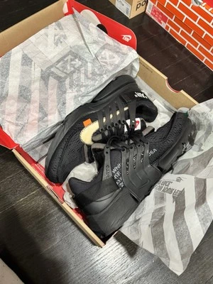 Nike Air Presto x Off-White Black Men’s Size 11 With Tag And extra Orange Laces - Image 1 of 4