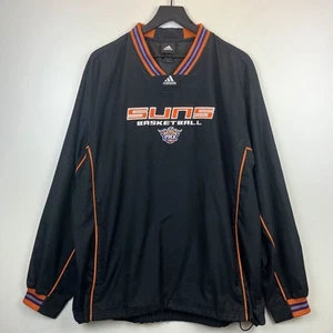 Camisa de calentamiento Adidas Phoenix Suns para hombre L negra NBA baloncesto manga larga cuello en V - Imagen 1 de 15