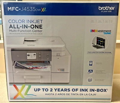 Genuine Brother MFC-J4535DW INKvestment Tank All-in-One Color Inkjet Printer - Image 1 of 3