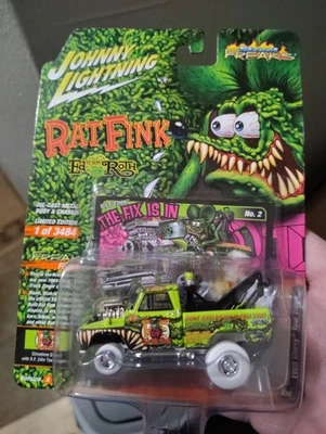 Camión de remolque Chevy Johnny Lightning Street Freaks Rat Fink 1965 White Lightning Foto 1 de 3