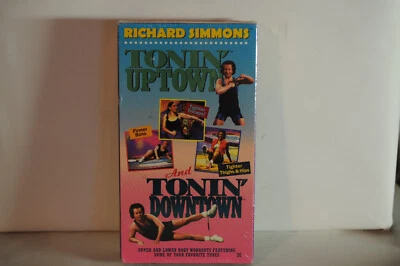 Richard Simmons, Tonin up town Tonin Down town sealed exercise video, VHS format - Image 1 of 4