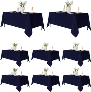 8 Pack Table Cloth Rectangle Table: Stain and Wrinkle Resistant Tablecloth Recta - Picture 1 of 12