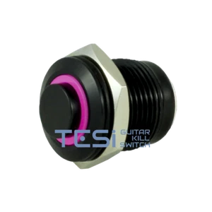 Interruptor de apagado de guitarra Tesi FILO 16 MM LED momentáneo negro/púrpura - Imagen 1 de 4