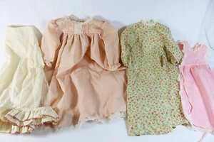 Antique Victorian Doll Clothing Silk Dress Undergarment Petticoat Skirt Apron - Picture 1 of 21