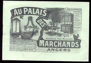 ancien catalogue publicitaire " au Palais des Marchands " Angers . vers 1900 - Bild 1 von 5