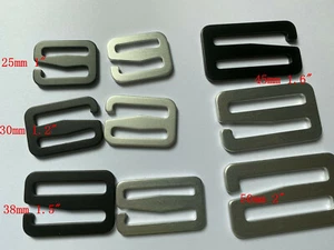 Aviation Aluminum Metal G Buckles 9 Hook Adjusters Bag Backpack 25/30/38/45/50mm - Picture 1 of 3