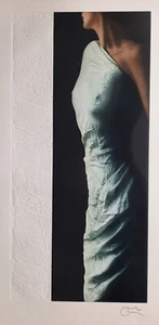 Willi Kissmer Akt Meister der Erotik Rückenakt im grünen Kleid sehr selten - Bild 1 von 5