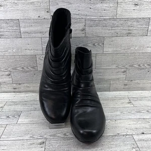 Rockport Brynn Panel Black Leather Ankle Bootie Women Size 9M - Picture 1 of 10