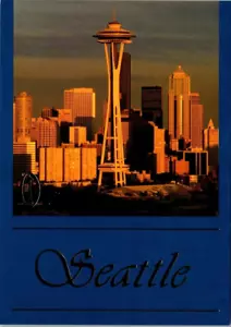 Postkarte Seattle Washington WA Skyline at Sun Set Space Nadel 6x4 - Bild 1 von 2