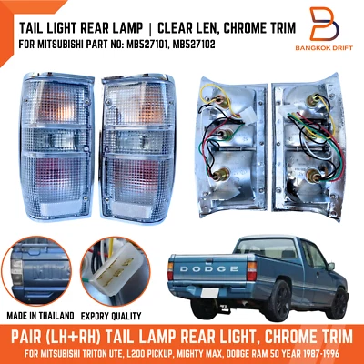 Lámpara de luz trasera Len transparente para Mitsubishi Mighty Max Dodge Ram 50 L200 87-96 Foto 1 de 4