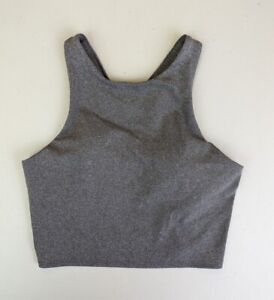 Athleta Size XS Conscious Crop A-C Cups Built In Bra Compression Heather Gray