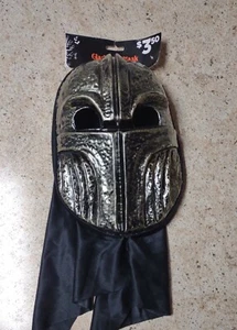 Máscara de Gladiador Halloween con Capucha Negra y Bronce Nueva con Etiquetas Guerrero Romano Luchador - Imagen 1 de 6
