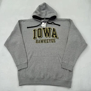 Iowa Hawkeyes NCAA Sports Gray Graphic Logo Pullover Hoodie Sweatshirt Men’s XL - Picture 1 of 10