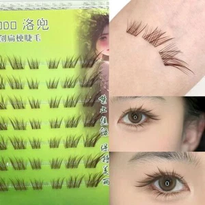 Natürlich Braune Lash Cluster Dunkelbraun Einzelne Wimpern DIY Lash Extensions - Picture 1 of 6