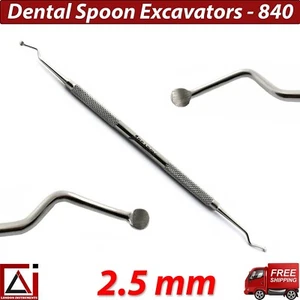 Excavadora de cuchara 840 removedores de cavidades dentales de doble extremo herramientas de laboratorio dental 2,5 mm CE - Imagen 1 de 6